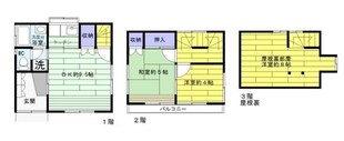 島根中島貸家の物件間取画像